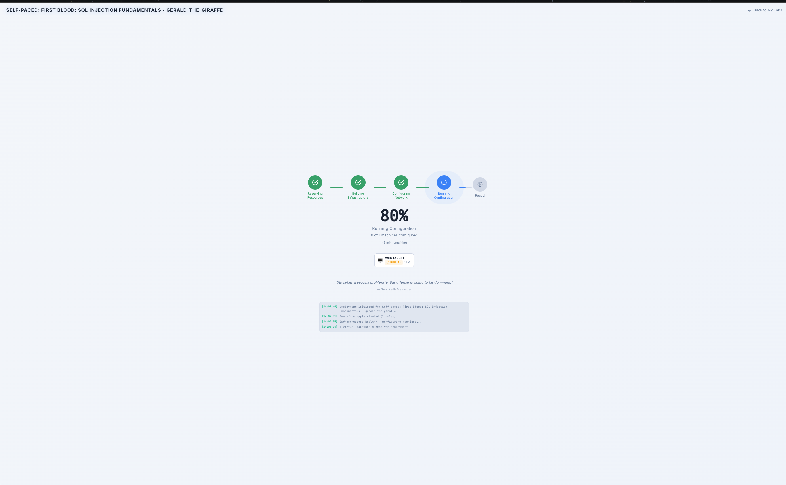 Exercise Launch & Deployment — Critical Range screenshot